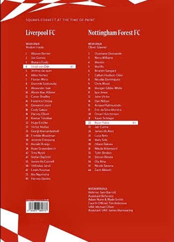 Match programme