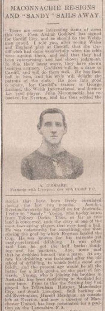 Goddard leaves for Cardiff