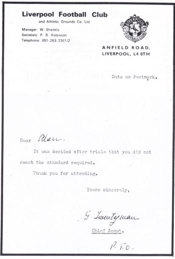 Liverpool reject Hansen!