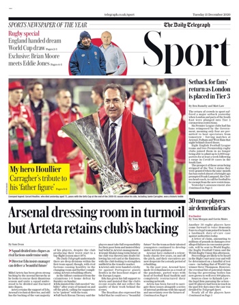 Daily Telegraph Backpage - tribute