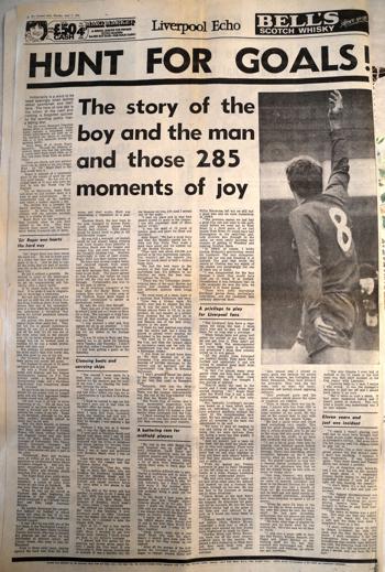 Hunt for goals! - Liverpool Echo 1972