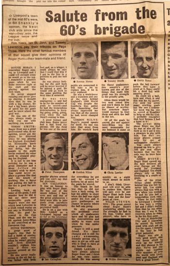 Salute from 60's brigade - Liverpool Echo 1972