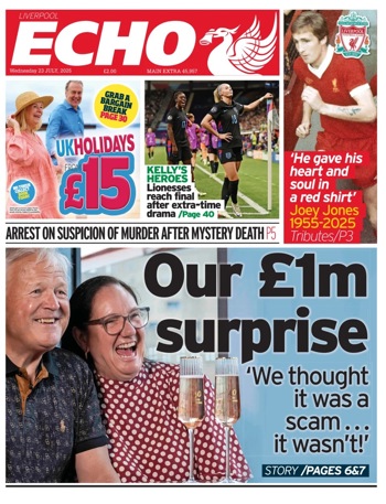Liverpool Echo Frontpage - July 2025