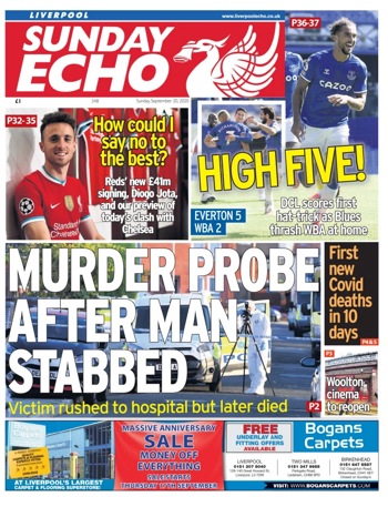 Sunday Echo Frontpage September 2020