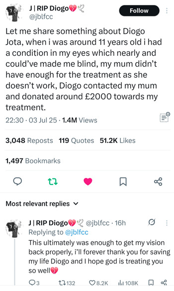 In memoriam - Writer: Jota was his benefactor