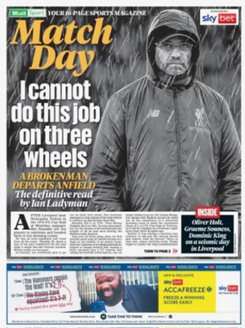 Daily Mail Sports Cover - Jan 2024