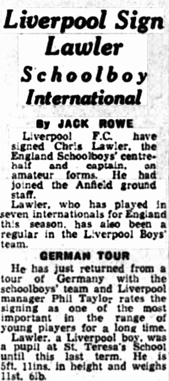 Liverpool Sign Lawler