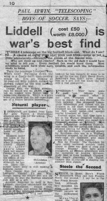 "Liddell is war's best find" - from 1940.