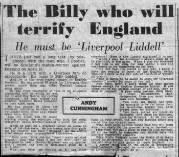 A chat with Billy on his performance for Scotland - from 1950