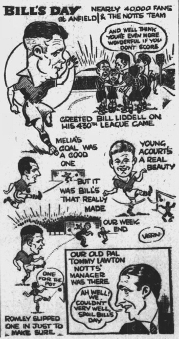 Liverpool Echo cartoon 9 November 1957