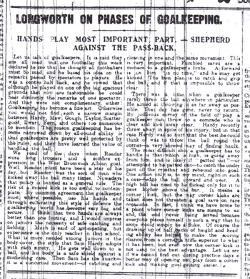 Phases of goalkeeping, by Ephraim Longworth