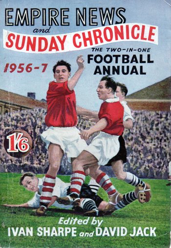 Ronnie Moran on the cover of Empire News and Sunday Chronicle 1956/57 annual