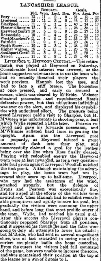 Liverpool Mercury report