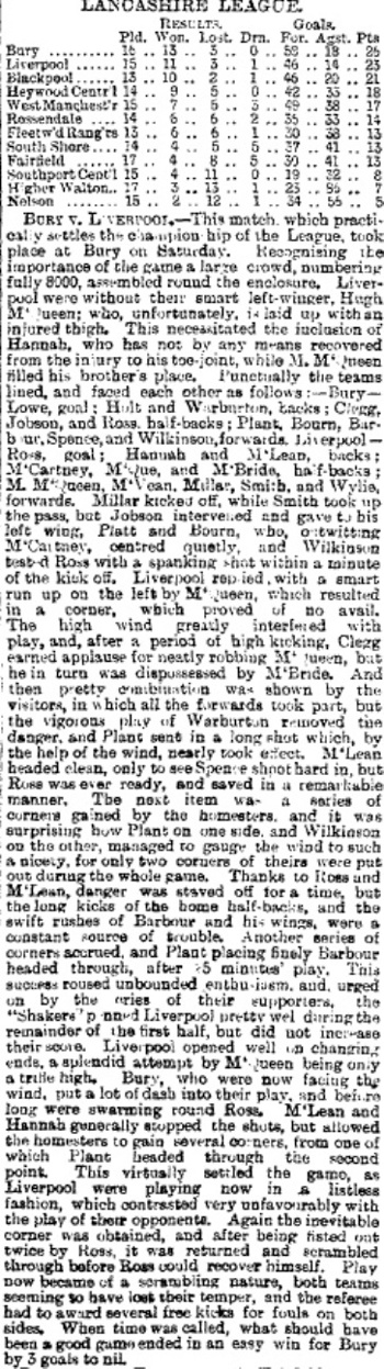 Liverpool Mercury report
