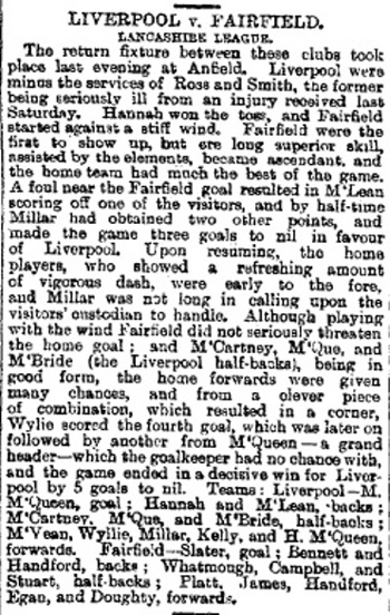 Liverpool Mercury report