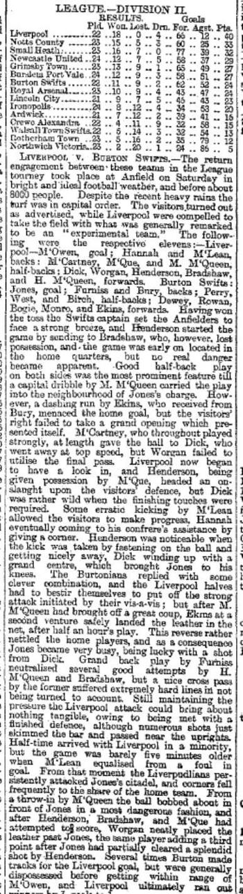 Liverpool Mercury report