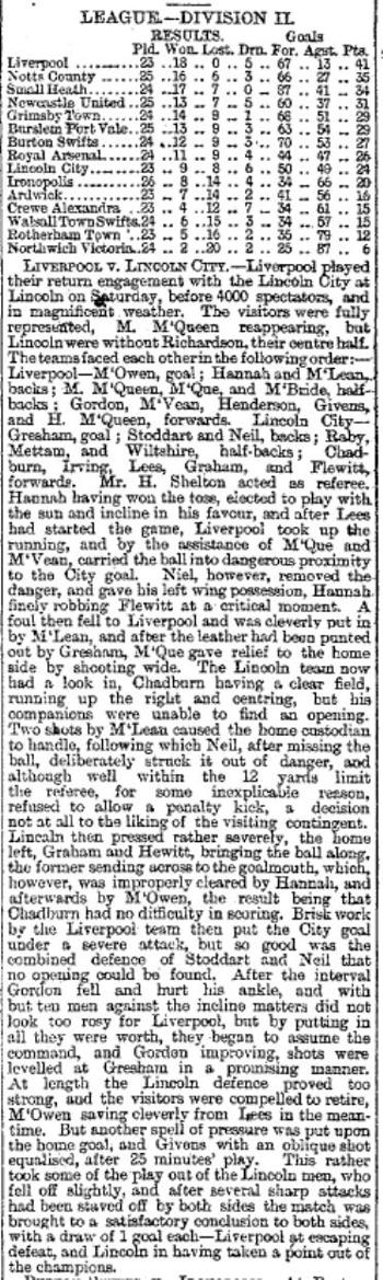 Liverpool Mercury report