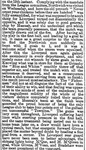 Liverpool Mercury report