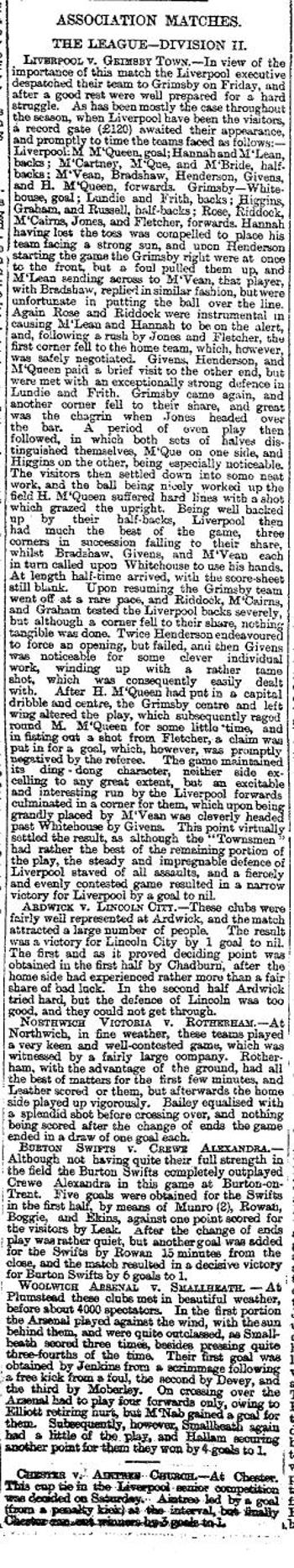 Liverpool Mercury report