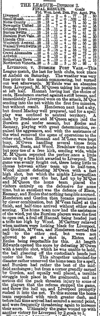 Liverpool Mercury report