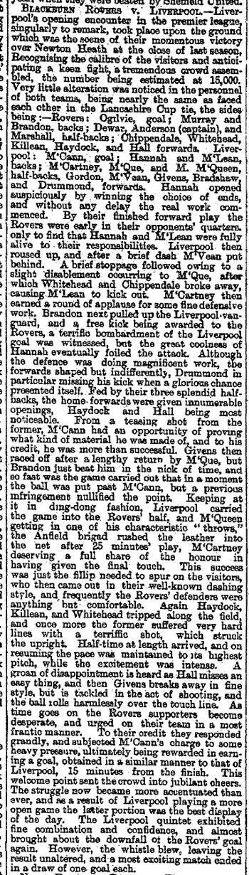 Liverpool Mercury report