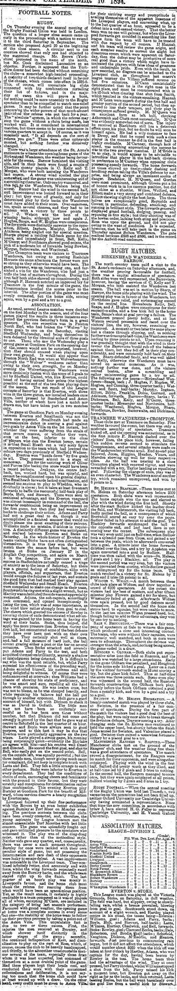 Liverpool Mercury notes