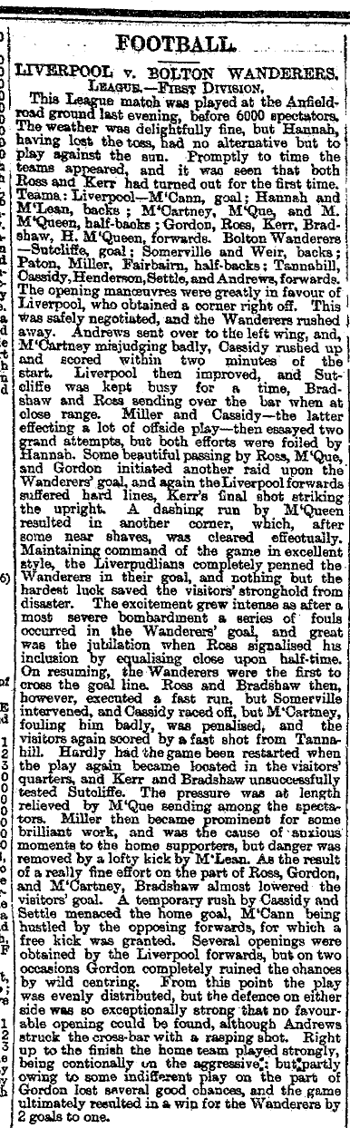 Liverpool Mercury report