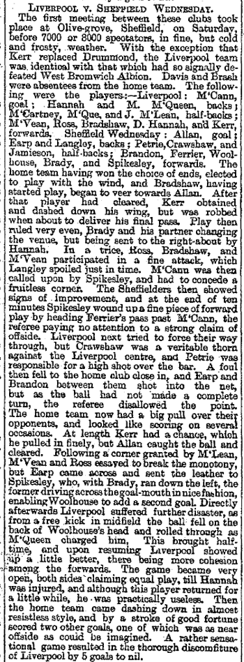 Liverpool Mercury report