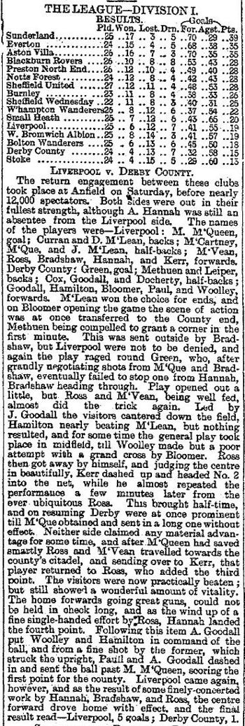 Liverpool Mercury report