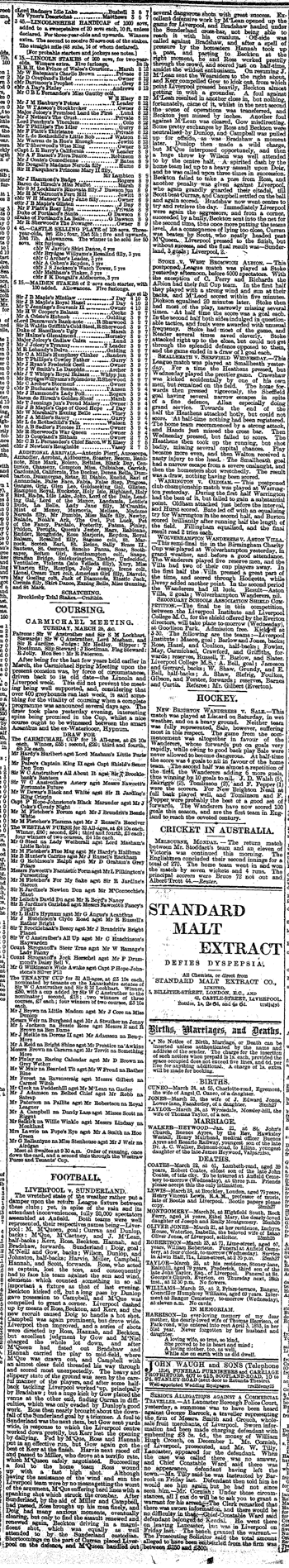 Liverpool Mercury report