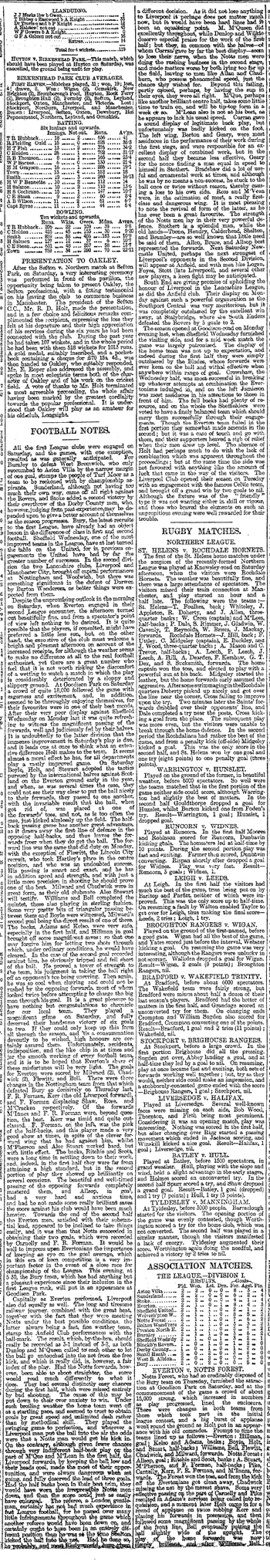 Liverpool Mercury notes