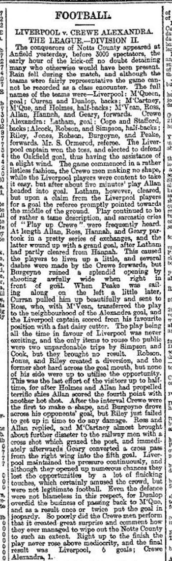 Liverpool Mercury report