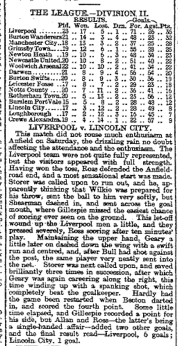 Liverpool Mercury report
