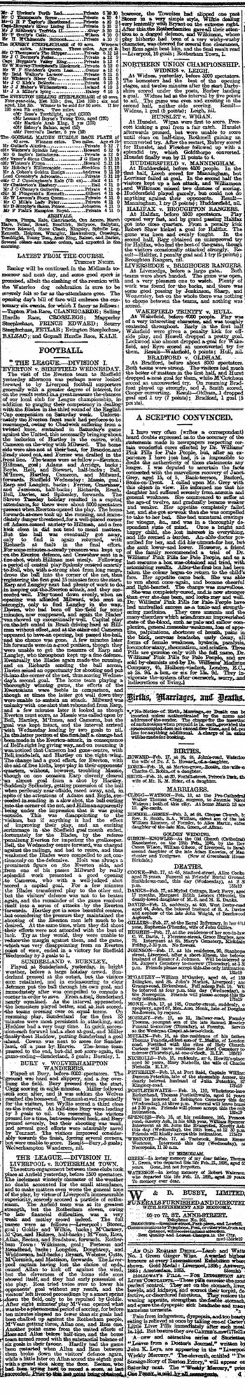 Liverpool Mercury report