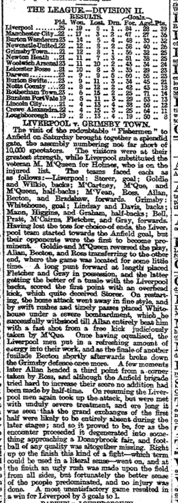 Liverpool Mercury report