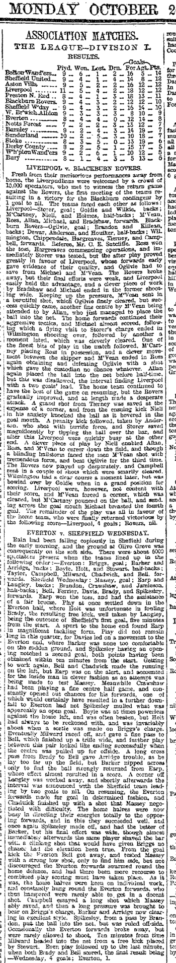 Liverpool Mercury report