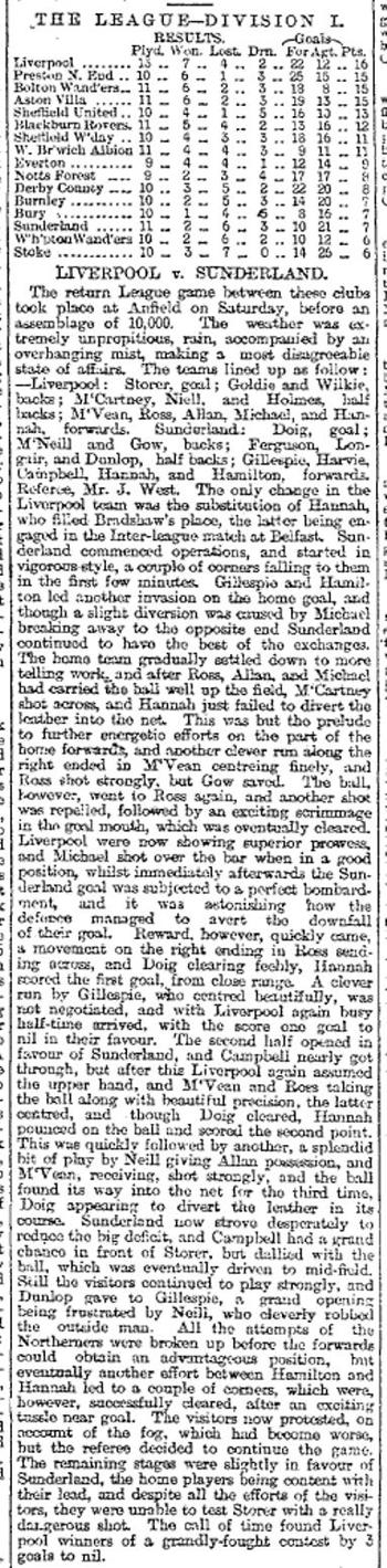 Liverpool Mercury report