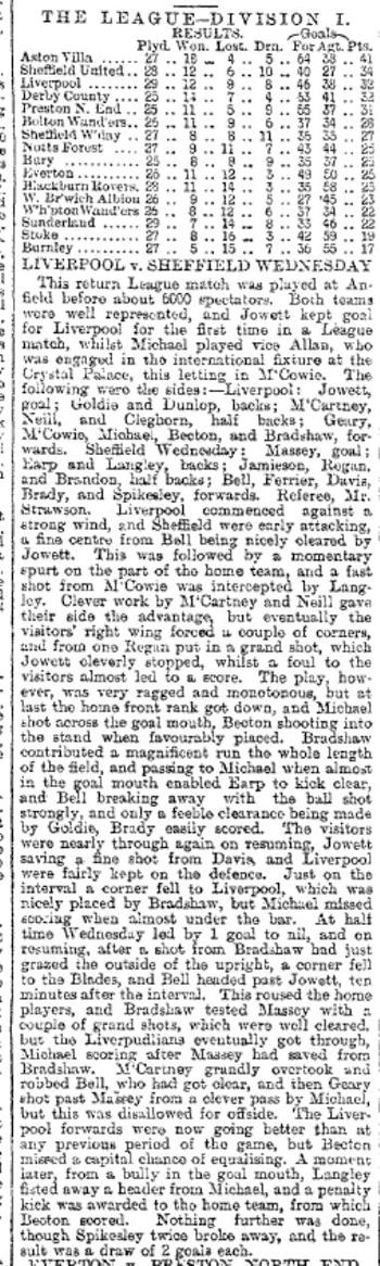 Liverpool Mercury report