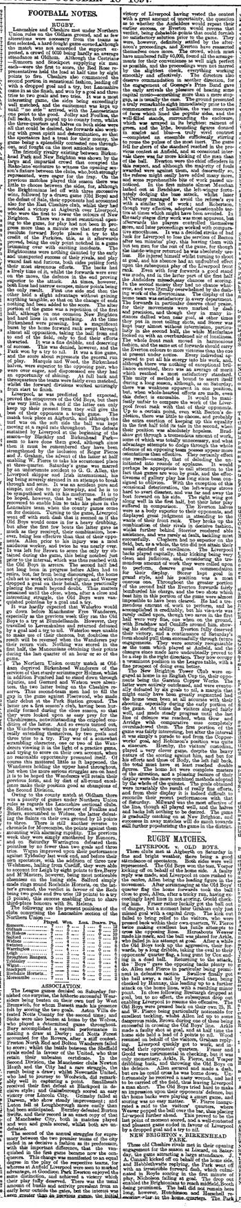 Liverpool Mercury notes