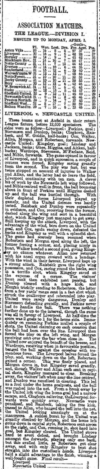 Liverpool Mercury report
