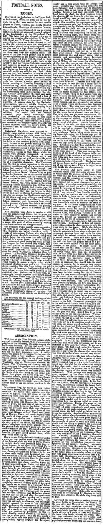 Liverpool Mercury notes