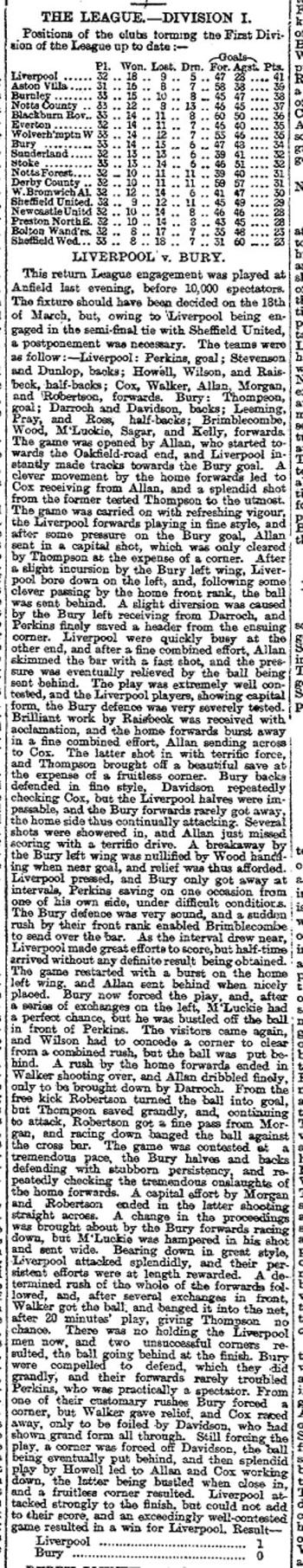 Liverpool Mercury report