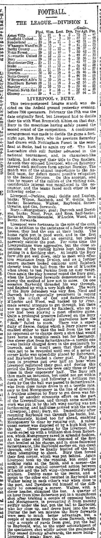 Liverpool Mercury report