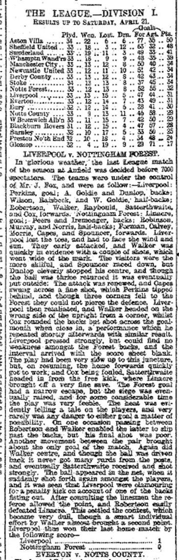 Liverpool Mercury report