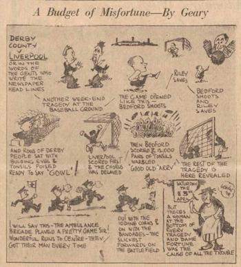 Derby Daily Telegraph sketch (Thanks to England Football Online's Chris Goodwin)