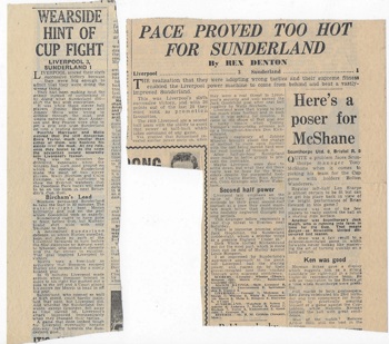 Newspaper reports from Colin Grainger's (Sunderland) scrapbook - provided by Hyder Jawad