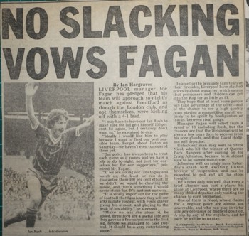 No slacking vows Fagan - 25 October 1983