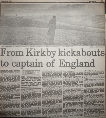 From Kirkby by kickabouts to captain of England - 6 December 1983