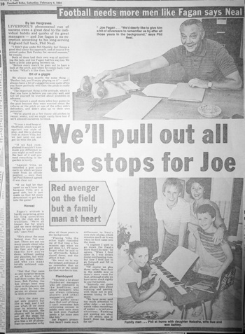 We'll pull out all the stops for Joe - 4 February 1984