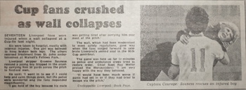 Fans chrushed as wall collapses